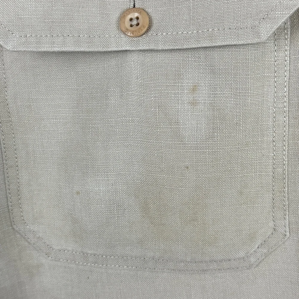 Banana Republic Linen Shorts Mens 36 Beige Casual Chino Golf Preppy Flat Front